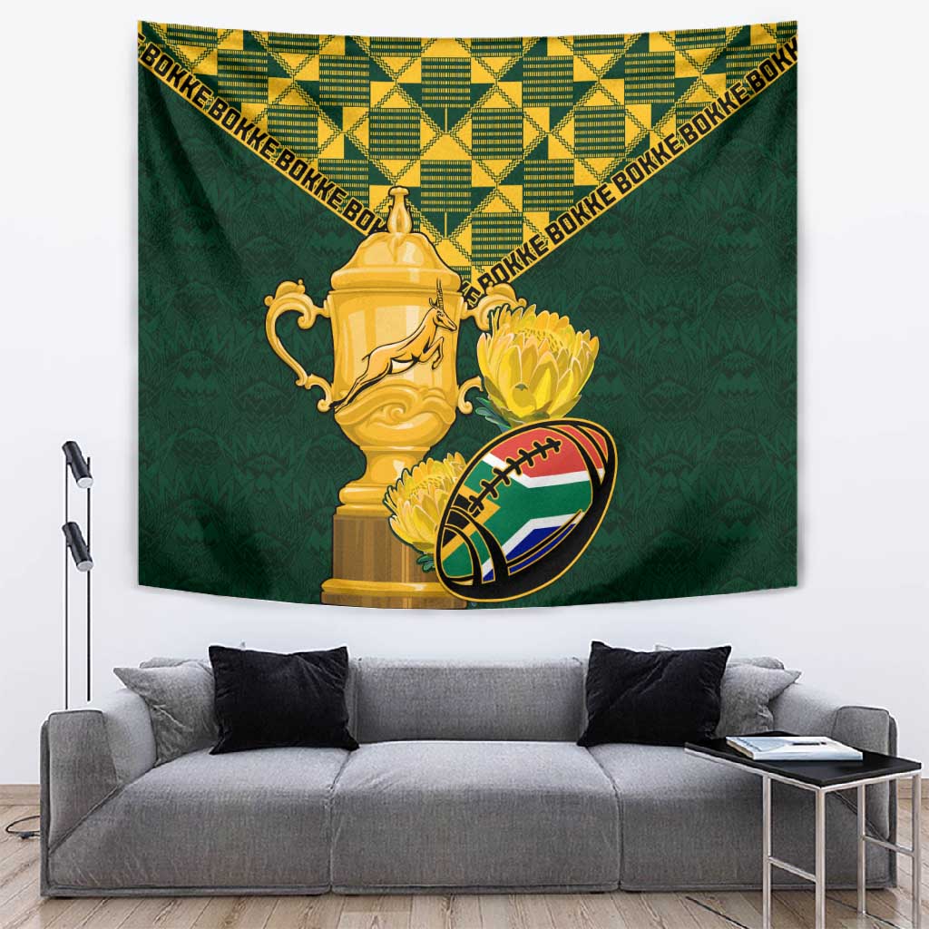 South Africa Rugby Tapestry - Go Bokke Champion, World Cup LT01