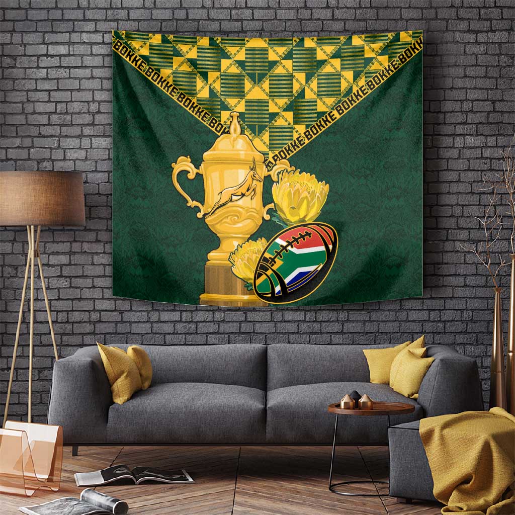 South Africa Rugby Tapestry - Go Bokke Champion, World Cup LT01