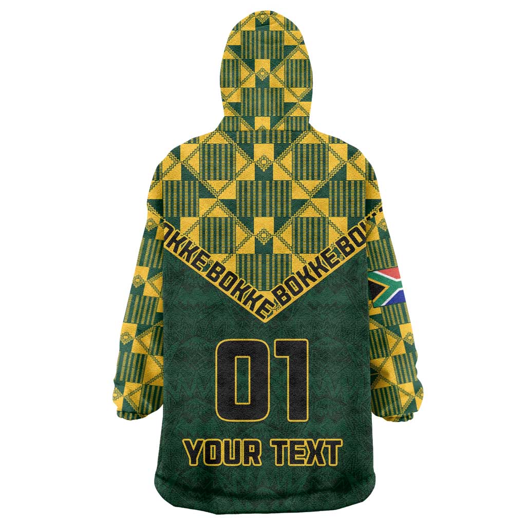 Custom South Africa Rugby Wearable Blanket Hoodie - Go Bokke Champion, World Cup LT01
