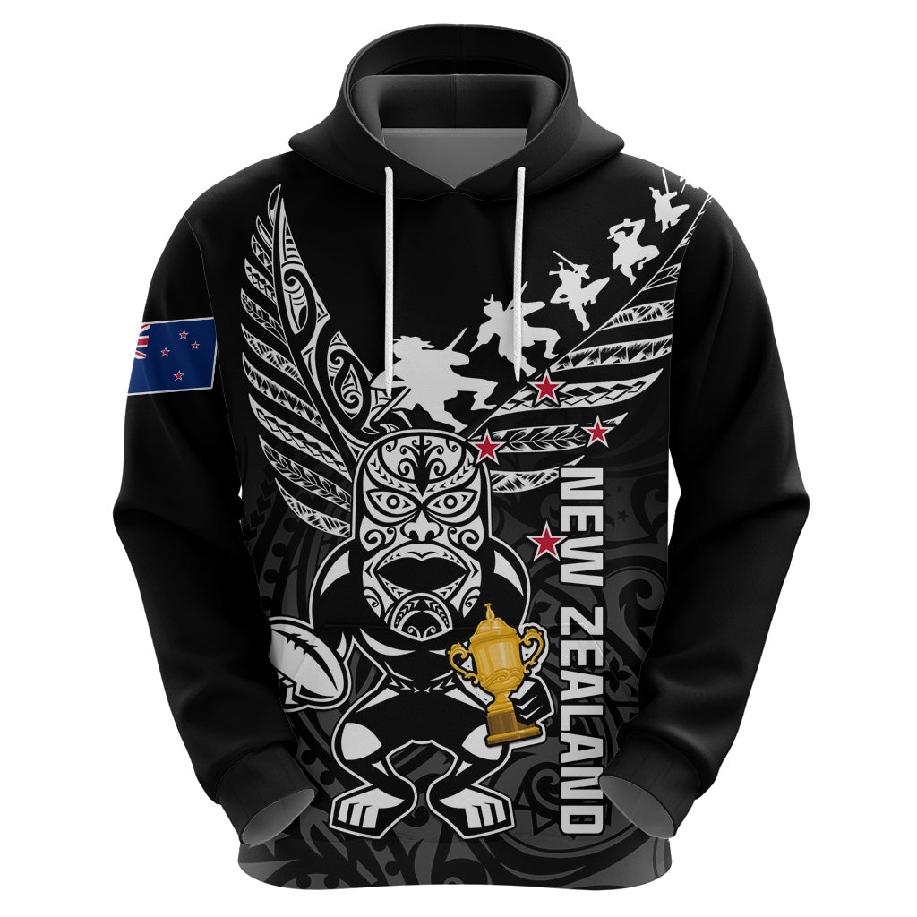 Custom New Zealand Silver Fern Rugby Hoodie Aotearoa Champion 2023 World Cup LT01