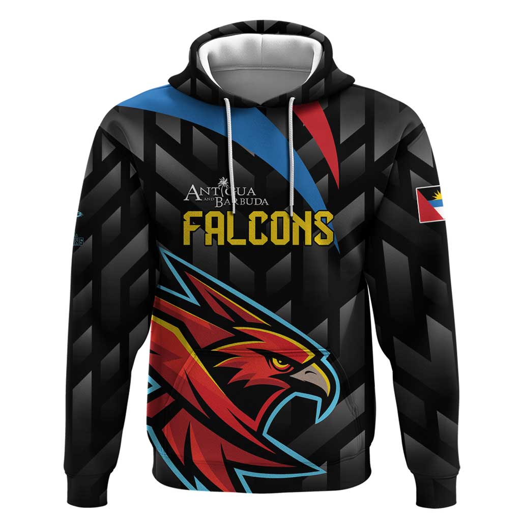 Custom Antigua and Barbuda Cricket Hoodie Falcons Flying High LT01