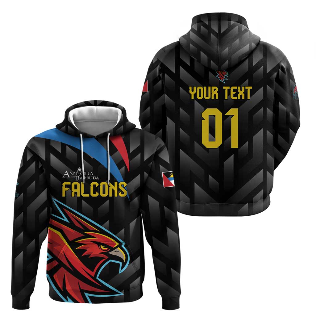 Custom Antigua and Barbuda Cricket Hoodie Falcons Flying High LT01