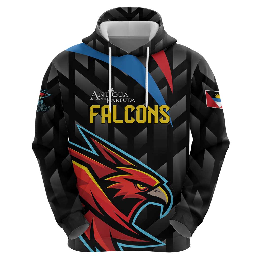 Custom Antigua and Barbuda Cricket Hoodie Falcons Flying High LT01