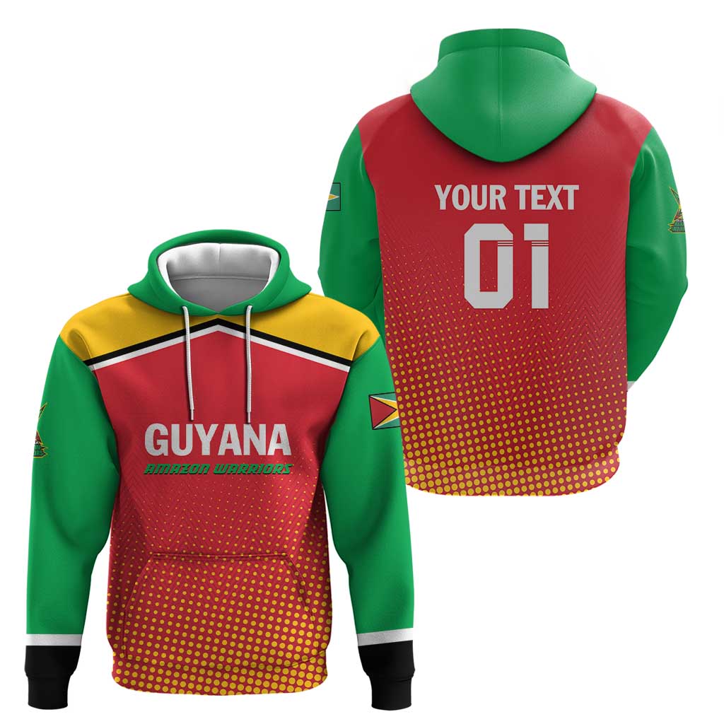 Custom Guyana Cricket Amazon Warriors Hoodie All The Way Champions LT01