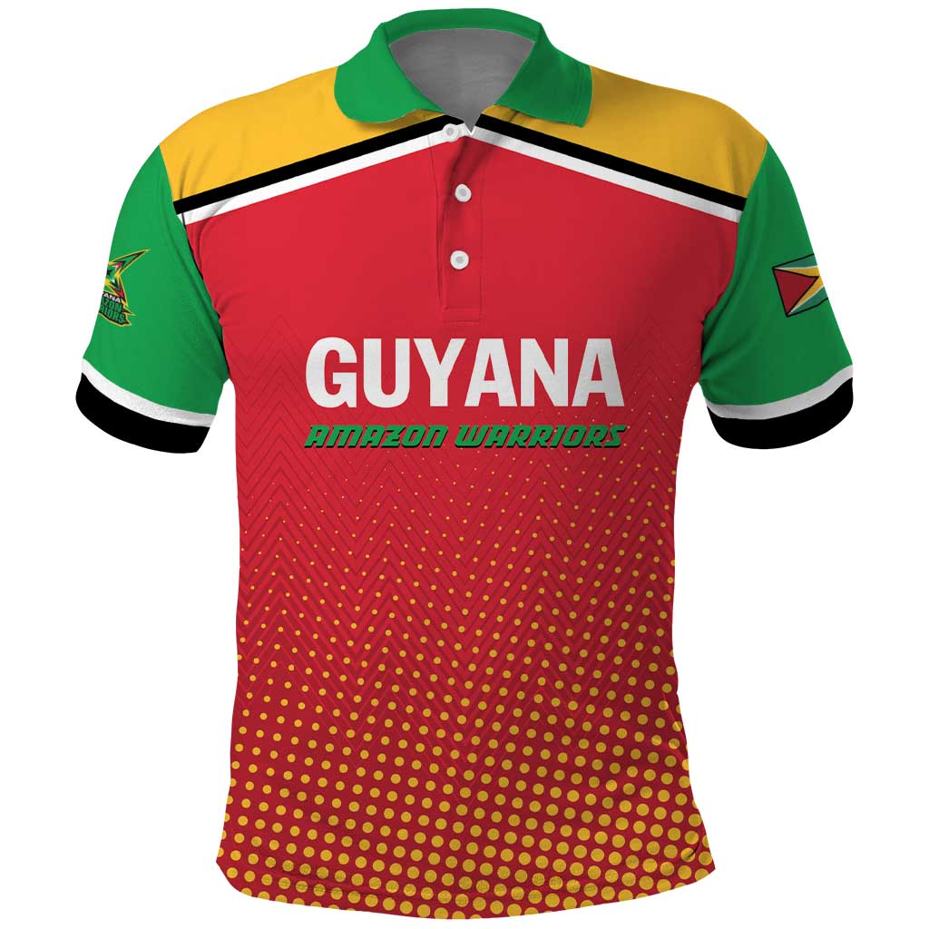 Custom Guyana Cricket Amazon Warriors Polo Shirt All The Way Champions LT01