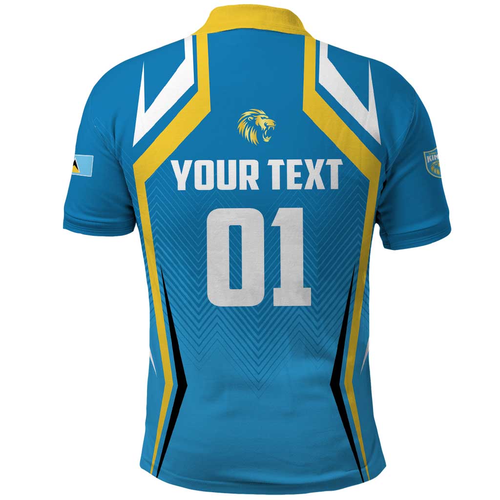 Custom Saint Lucia Cricket Polo Shirt St Lucia Stars Champions 2024 LT01