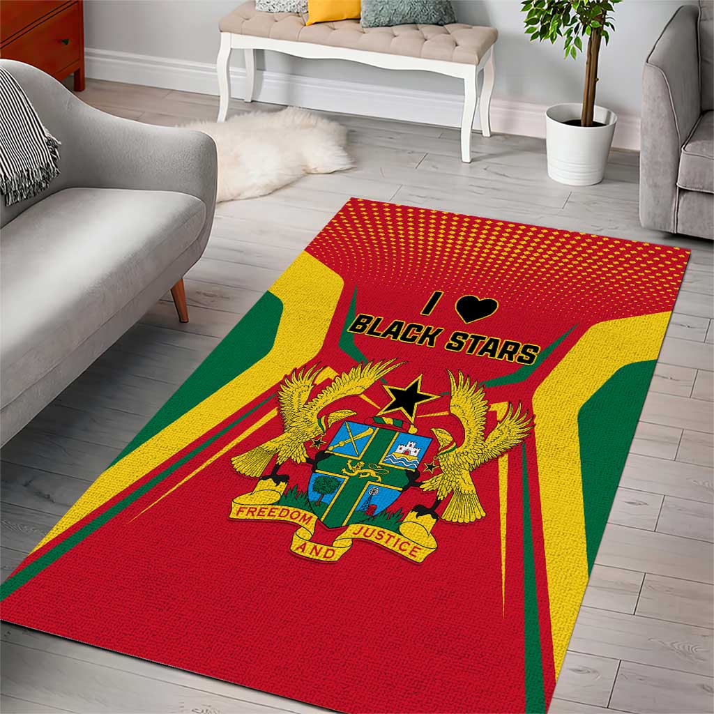 Support the Black Stars - Ghana Football Area Rug LT01