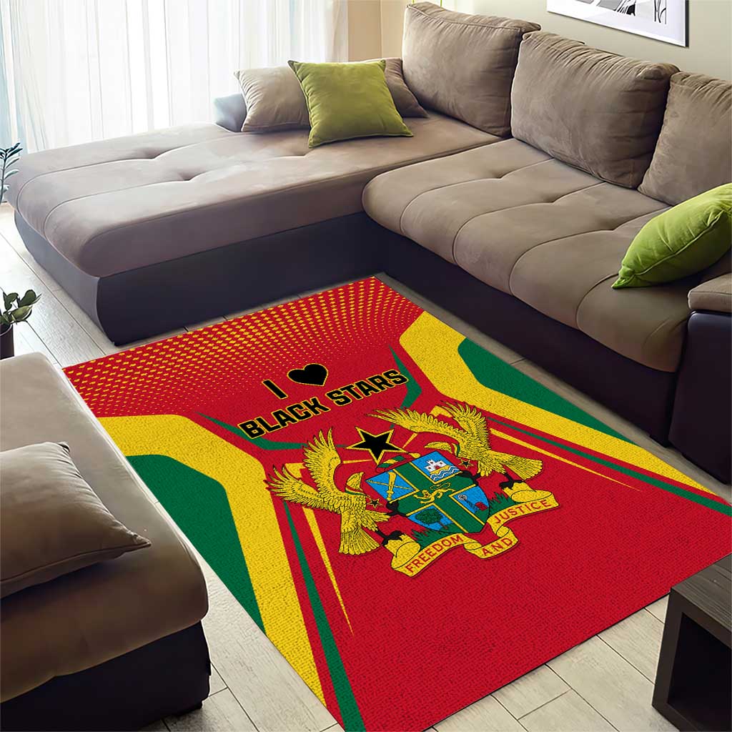 Support the Black Stars - Ghana Football Area Rug LT01
