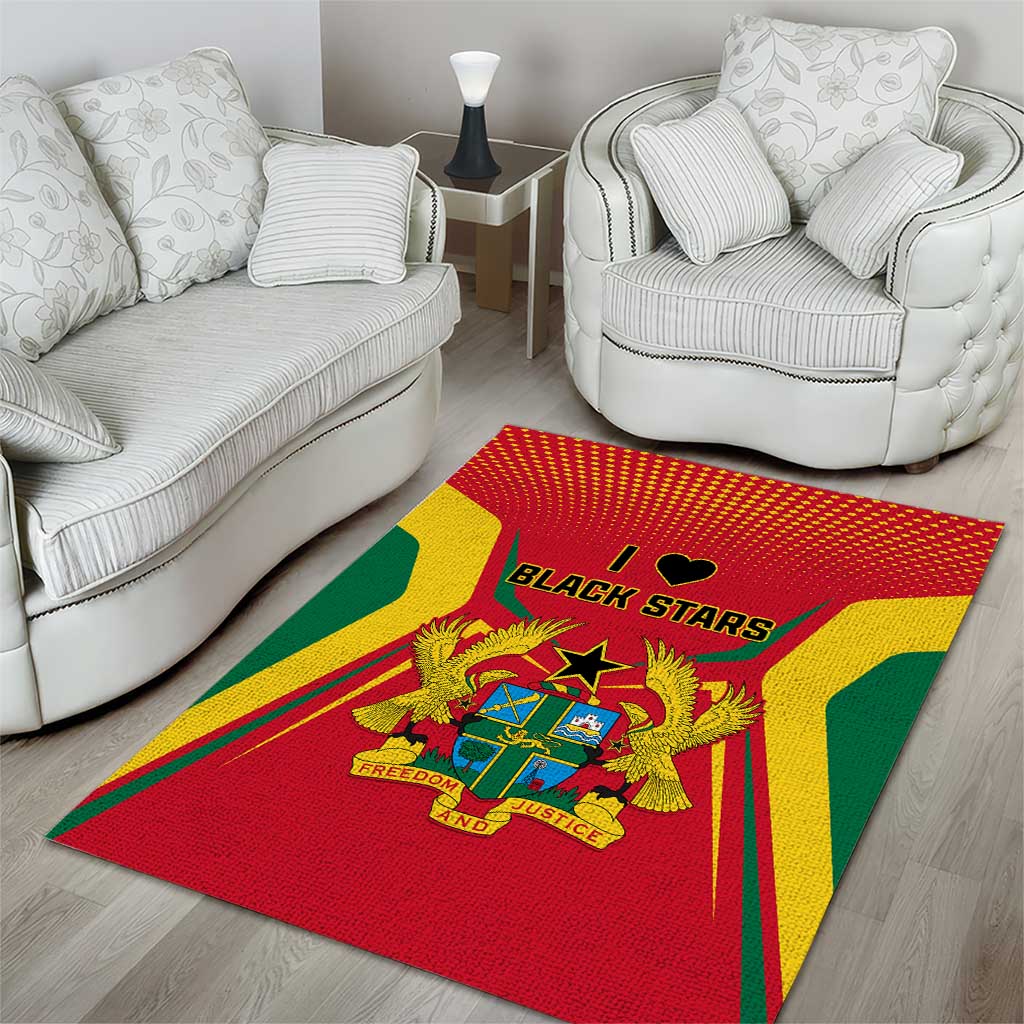 Support the Black Stars - Ghana Football Area Rug LT01