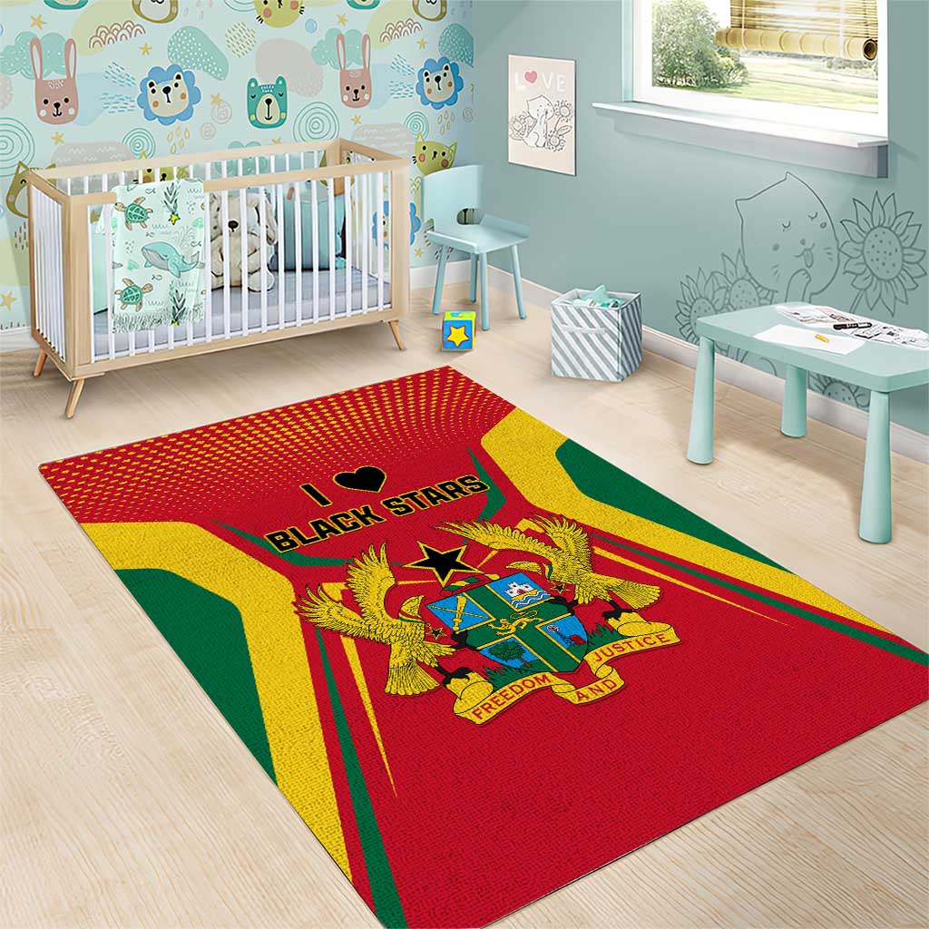Support the Black Stars - Ghana Football Area Rug LT01