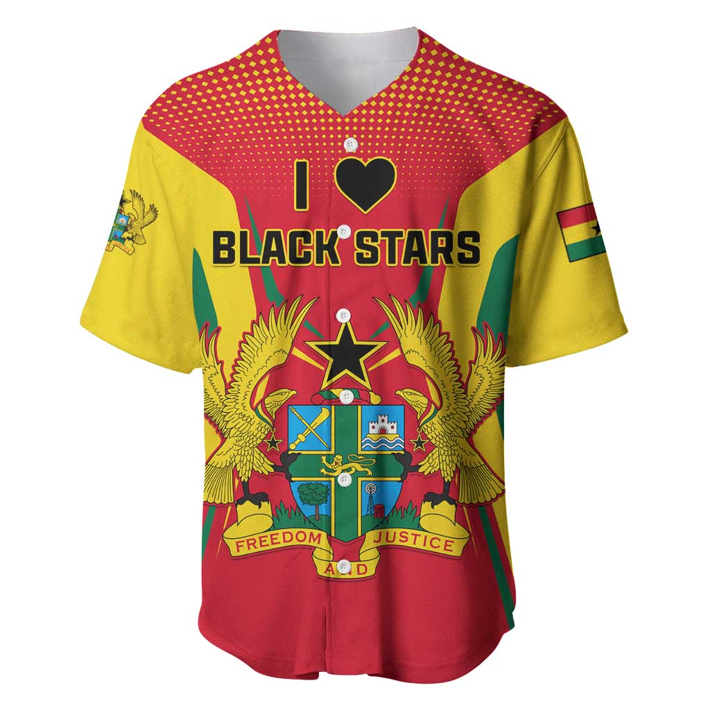 Support the Black Stars - Ghana Football Baseball Jersey LT01