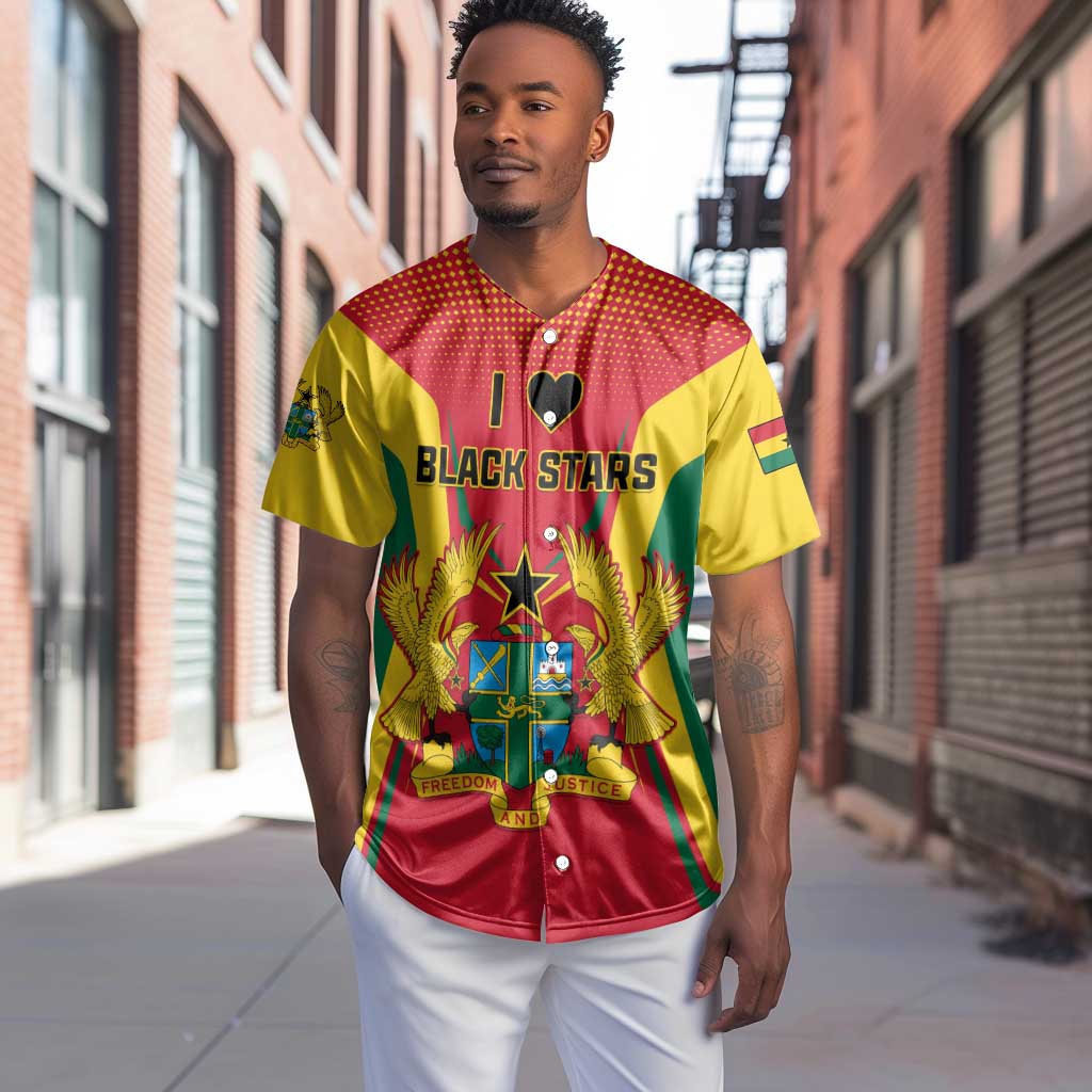 Support the Black Stars - Ghana Football Baseball Jersey LT01