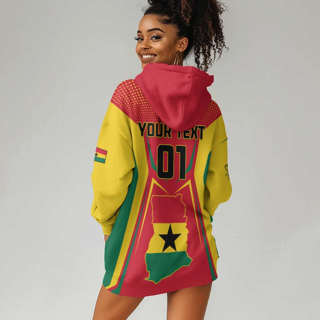 Support the Black Stars - Ghana Football Hoodie Dress LT01