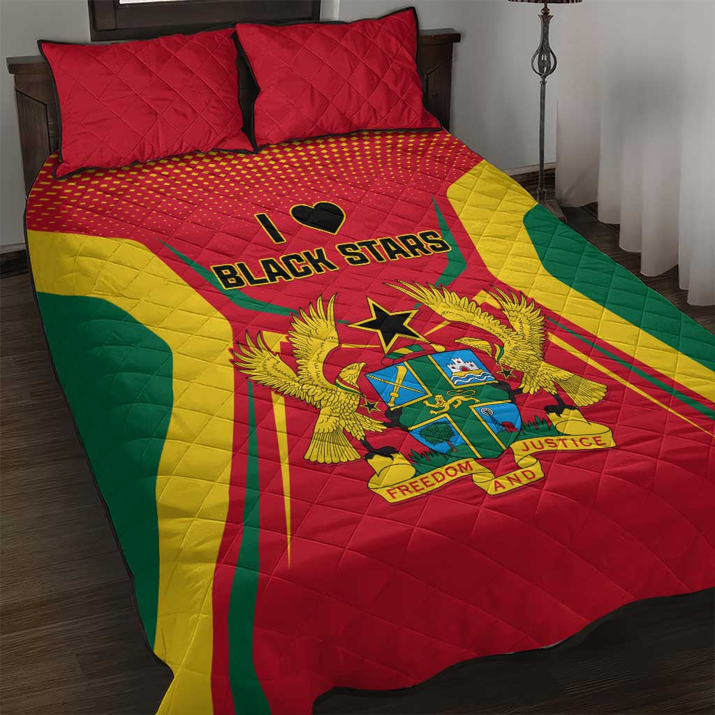 Support the Black Stars - Ghana Football Quilt Bed Set LT01