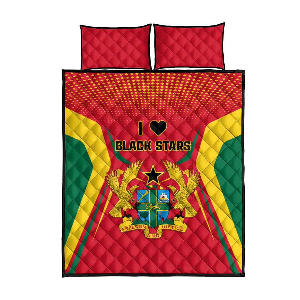 Support the Black Stars - Ghana Football Quilt Bed Set LT01