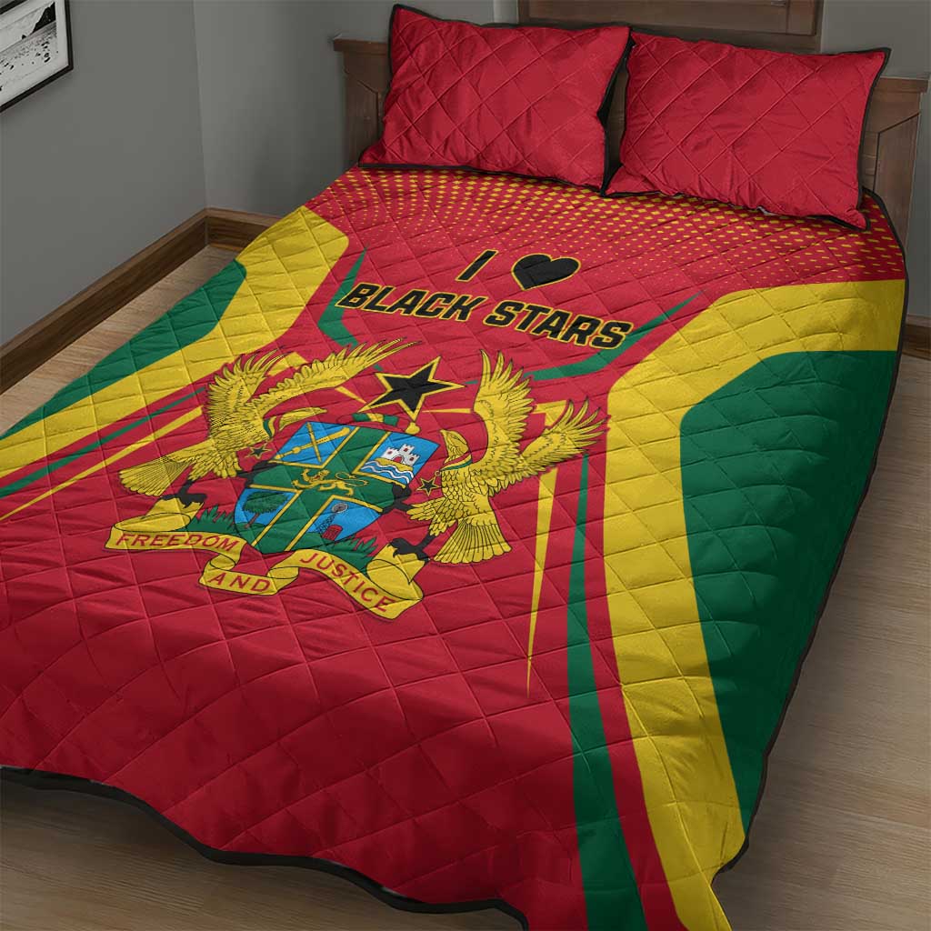 Support the Black Stars - Ghana Football Quilt Bed Set LT01