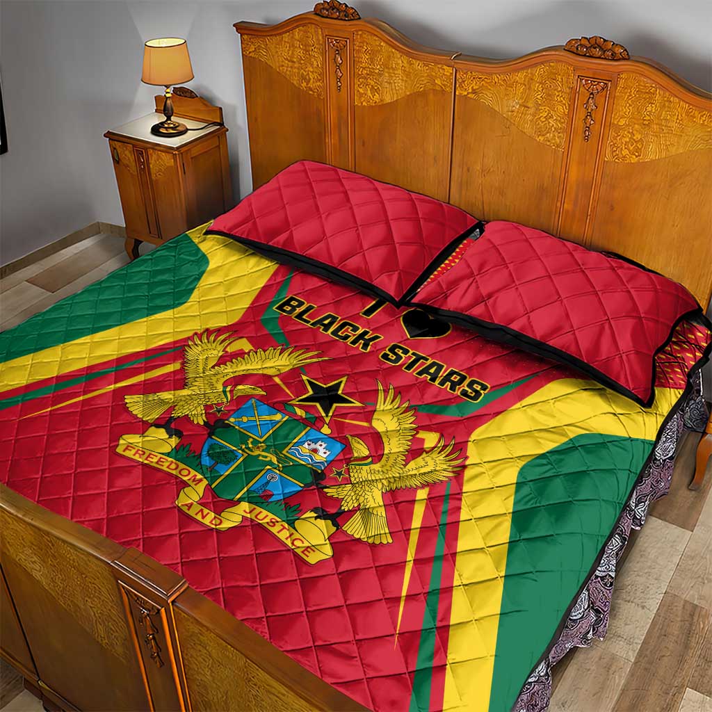 Support the Black Stars - Ghana Football Quilt Bed Set LT01