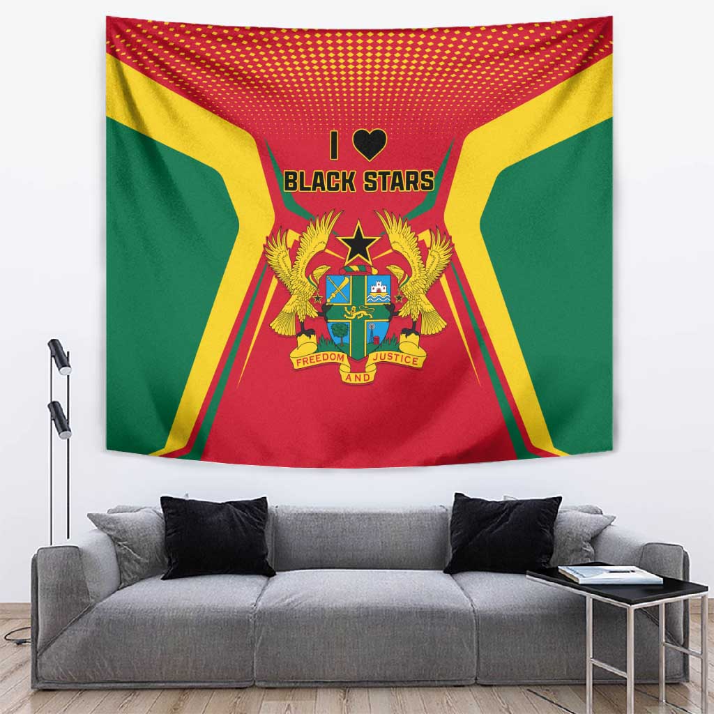 Support the Black Stars - Ghana Football Tapestry LT01