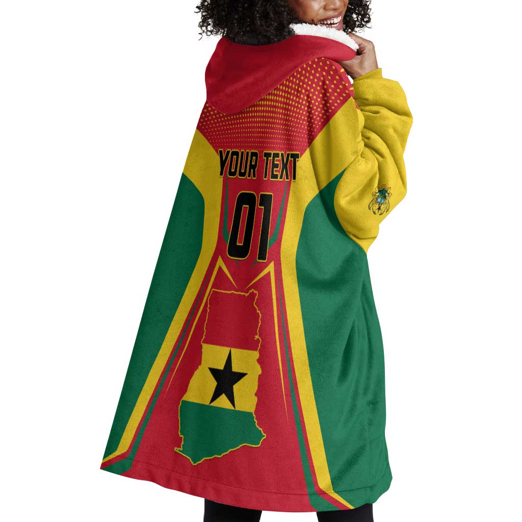 Support the Black Stars - Ghana Football Wearable Blanket Hoodie LT01