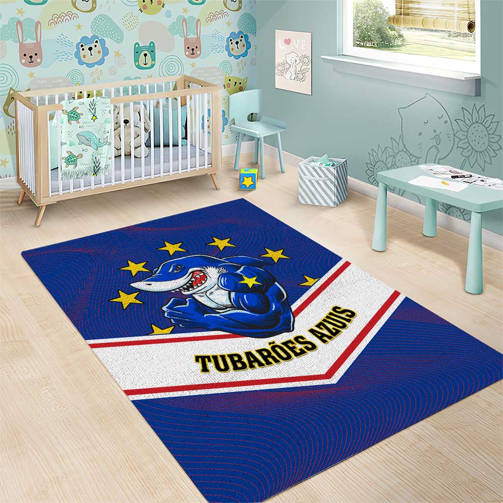 Support the Tubaroes Azuis - Cape Verde Football Area Rug LT01