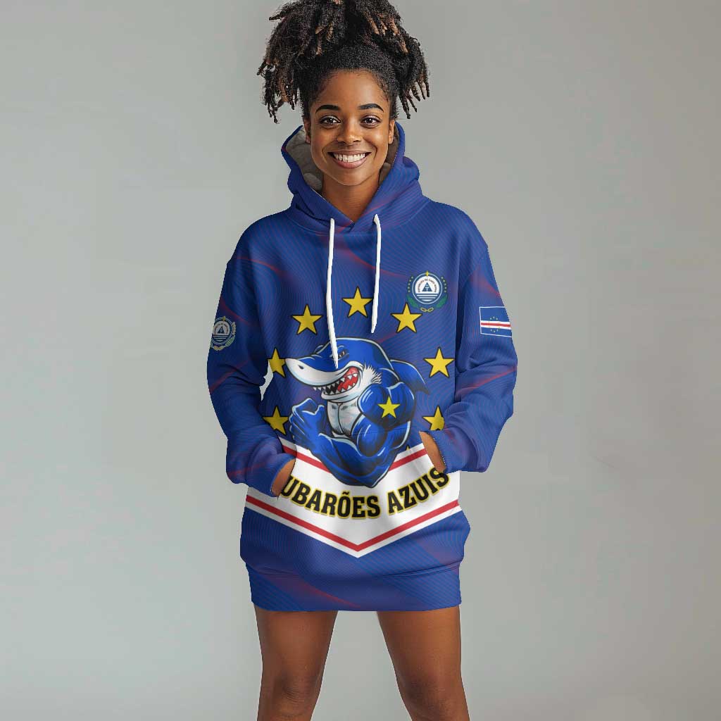 Support the Tubaroes Azuis - Cape Verde Football Hoodie Dress LT01