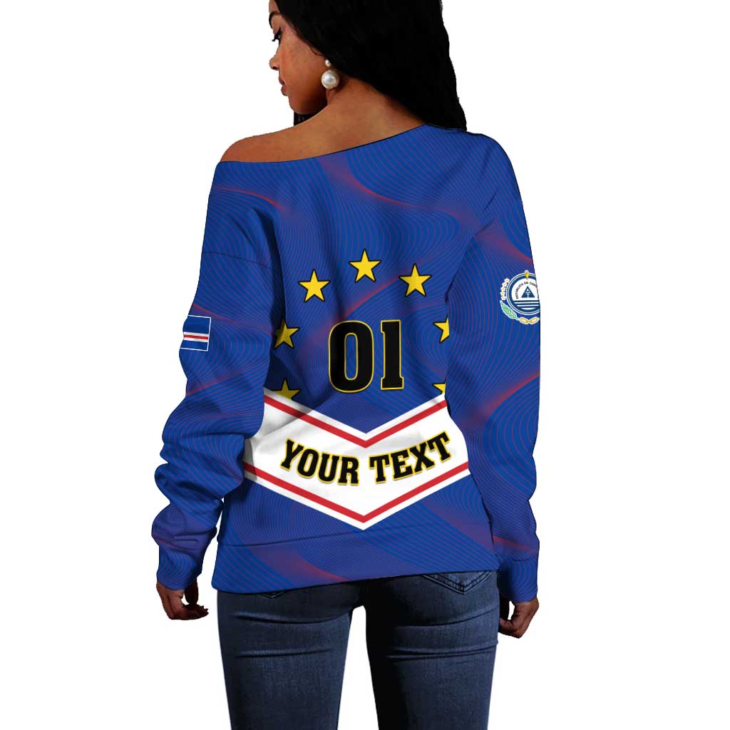 Support the Tubaroes Azuis - Cape Verde Football Off Shoulder Sweater LT01