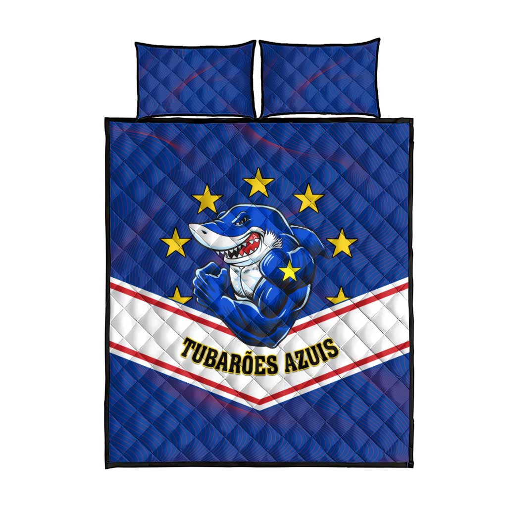 Support the Tubaroes Azuis - Cape Verde Football Quilt Bed Set LT01