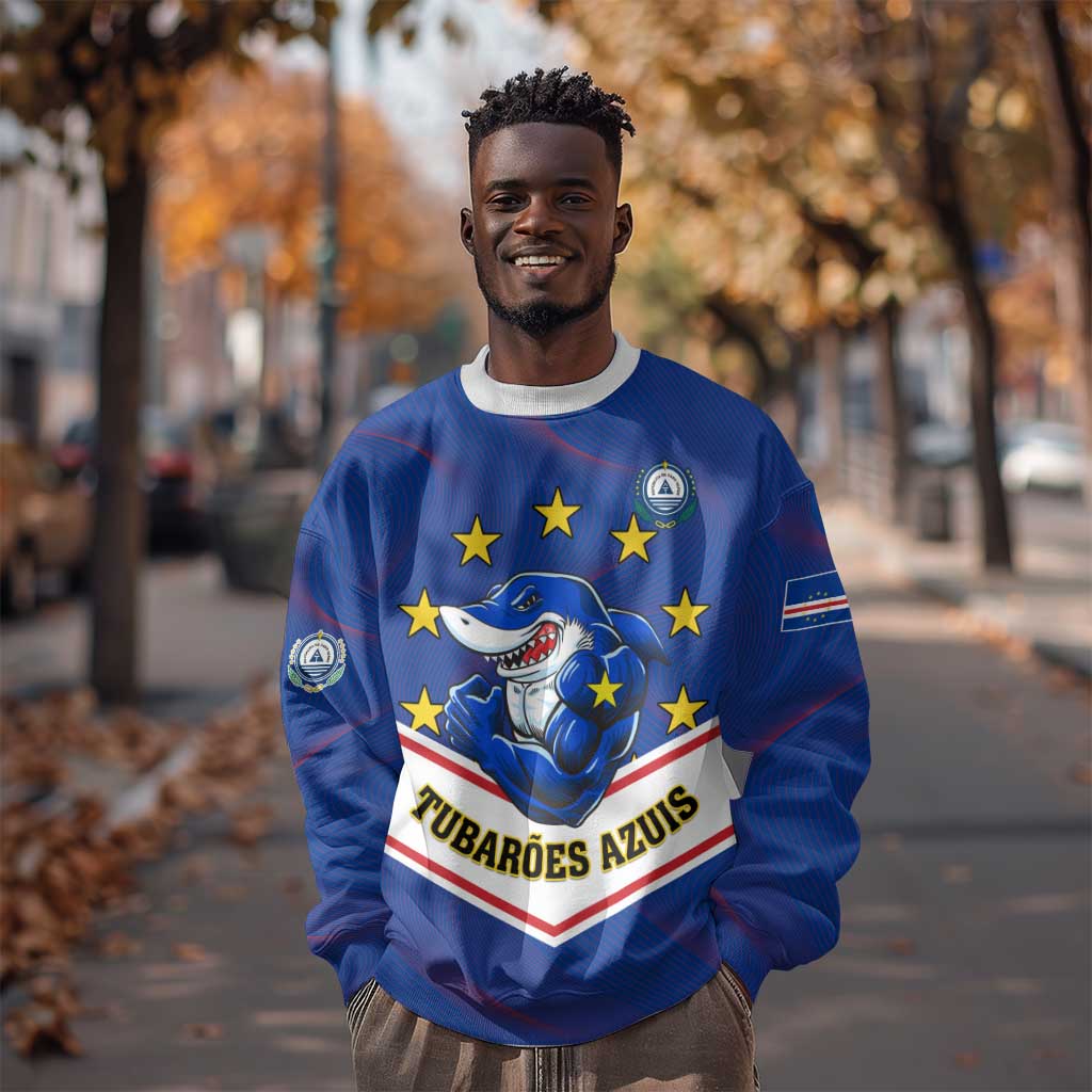 Support the Tubaroes Azuis - Cape Verde Football Sweatshirt LT01