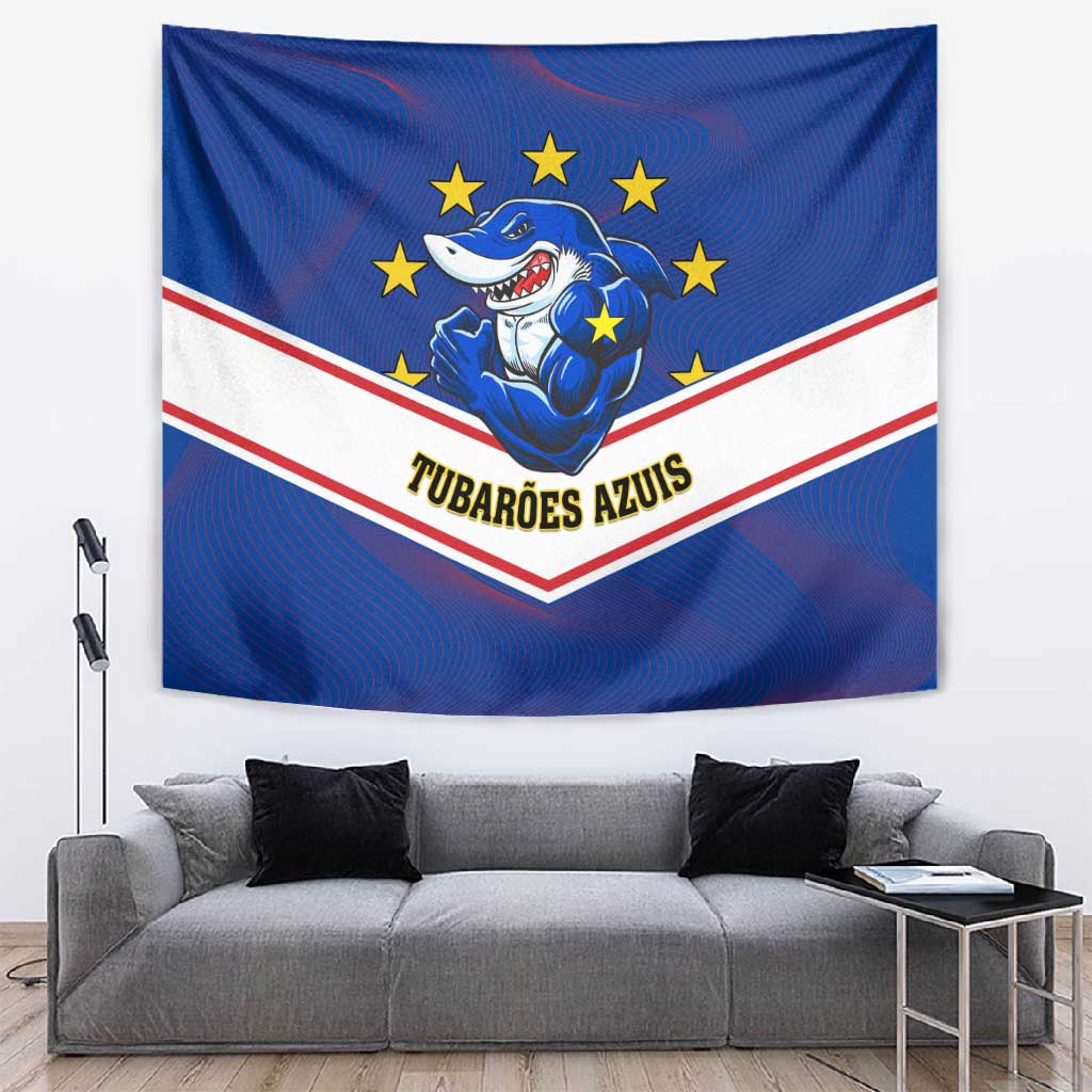 Support the Tubaroes Azuis - Cape Verde Football Tapestry LT01