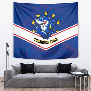 Support the Tubaroes Azuis - Cape Verde Football Tapestry LT01