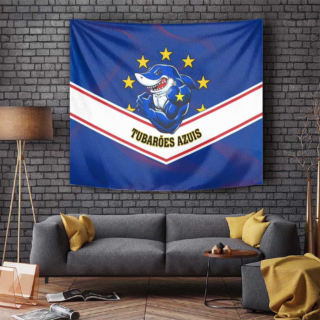 Support the Tubaroes Azuis - Cape Verde Football Tapestry LT01