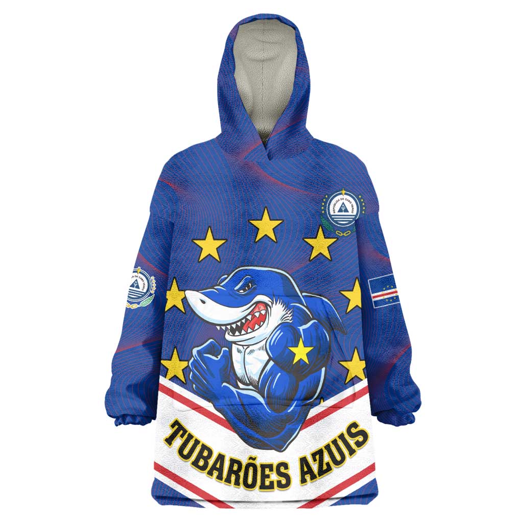 Support the Tubaroes Azuis - Cape Verde Football Wearable Blanket Hoodie LT01