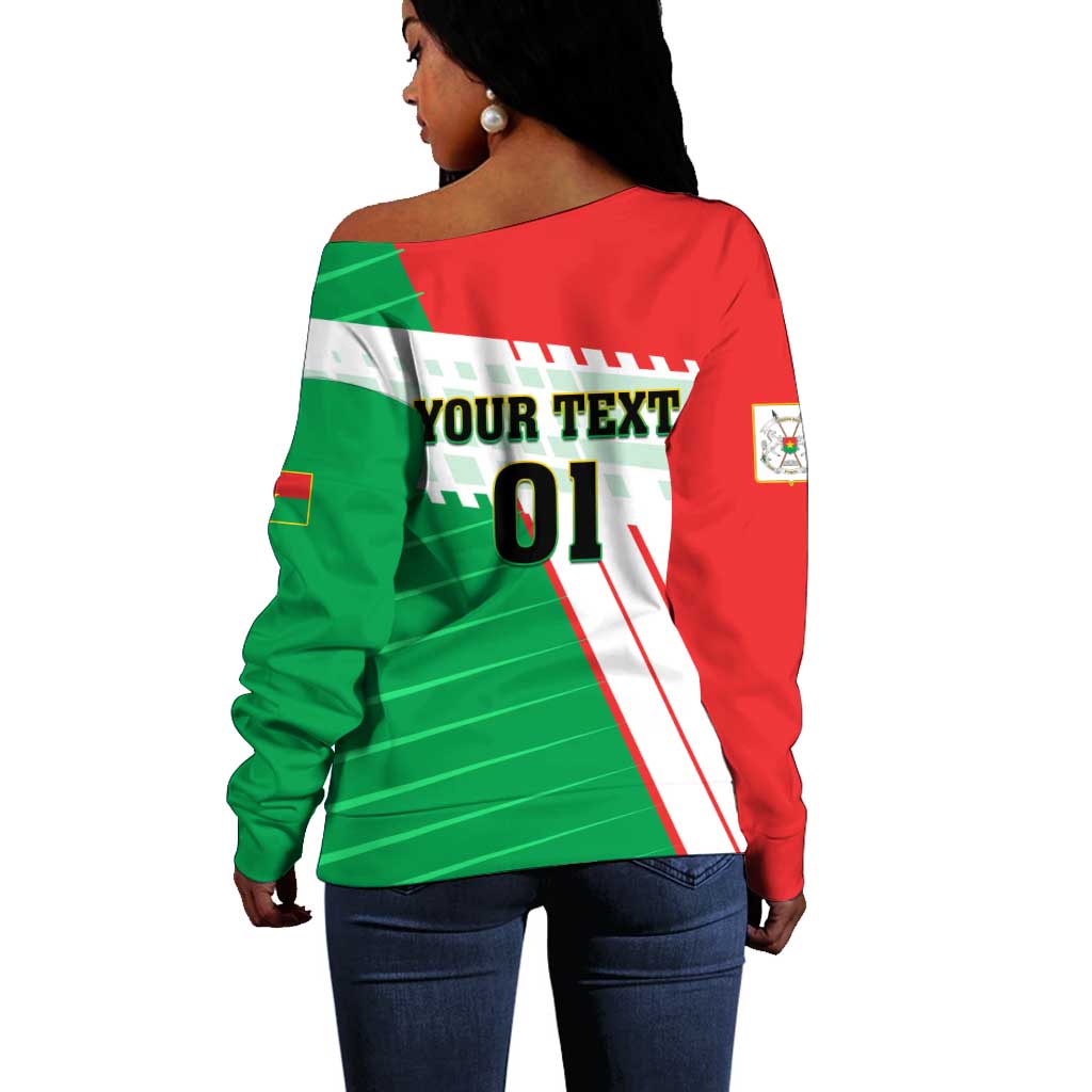 Support Les Etalons - Burkina Faso Football Off Shoulder Sweater LT01