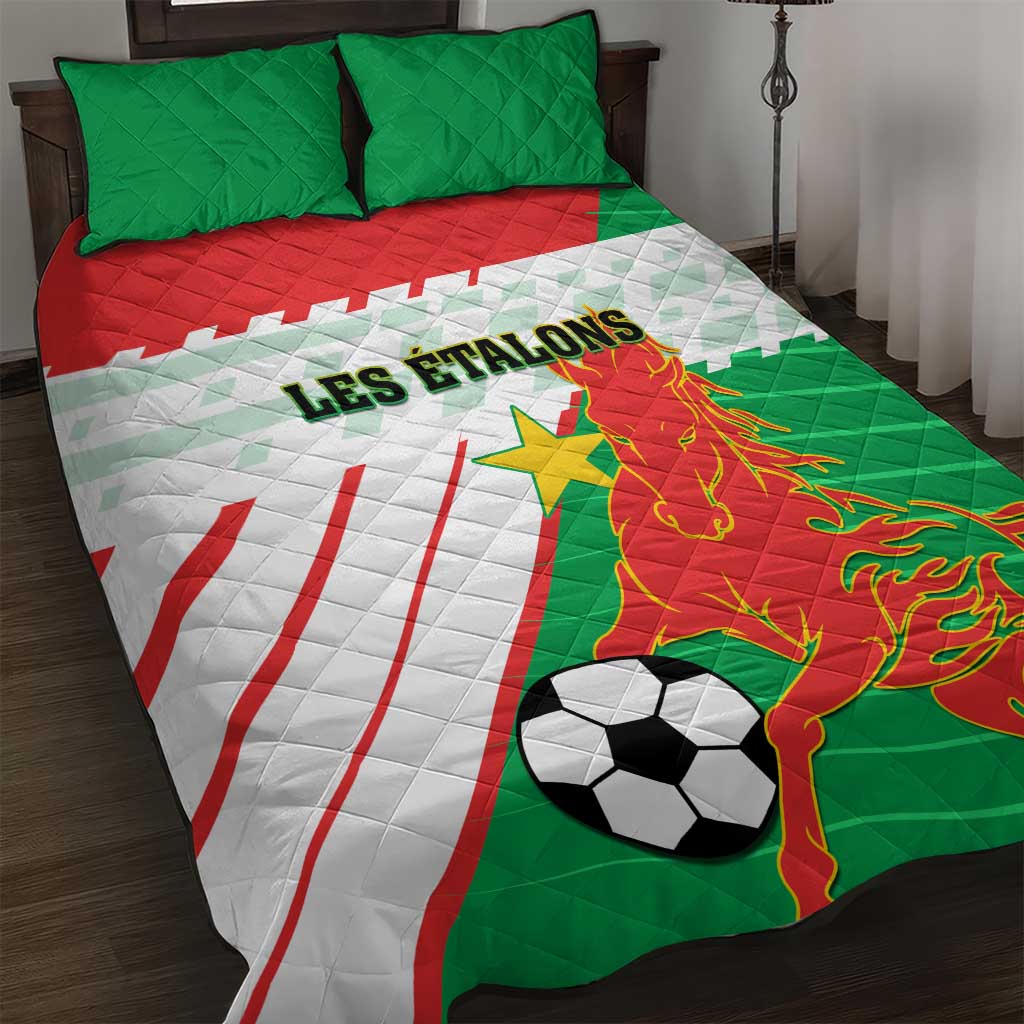 Support Les Etalons - Burkina Faso Football Quilt Bed Set LT01