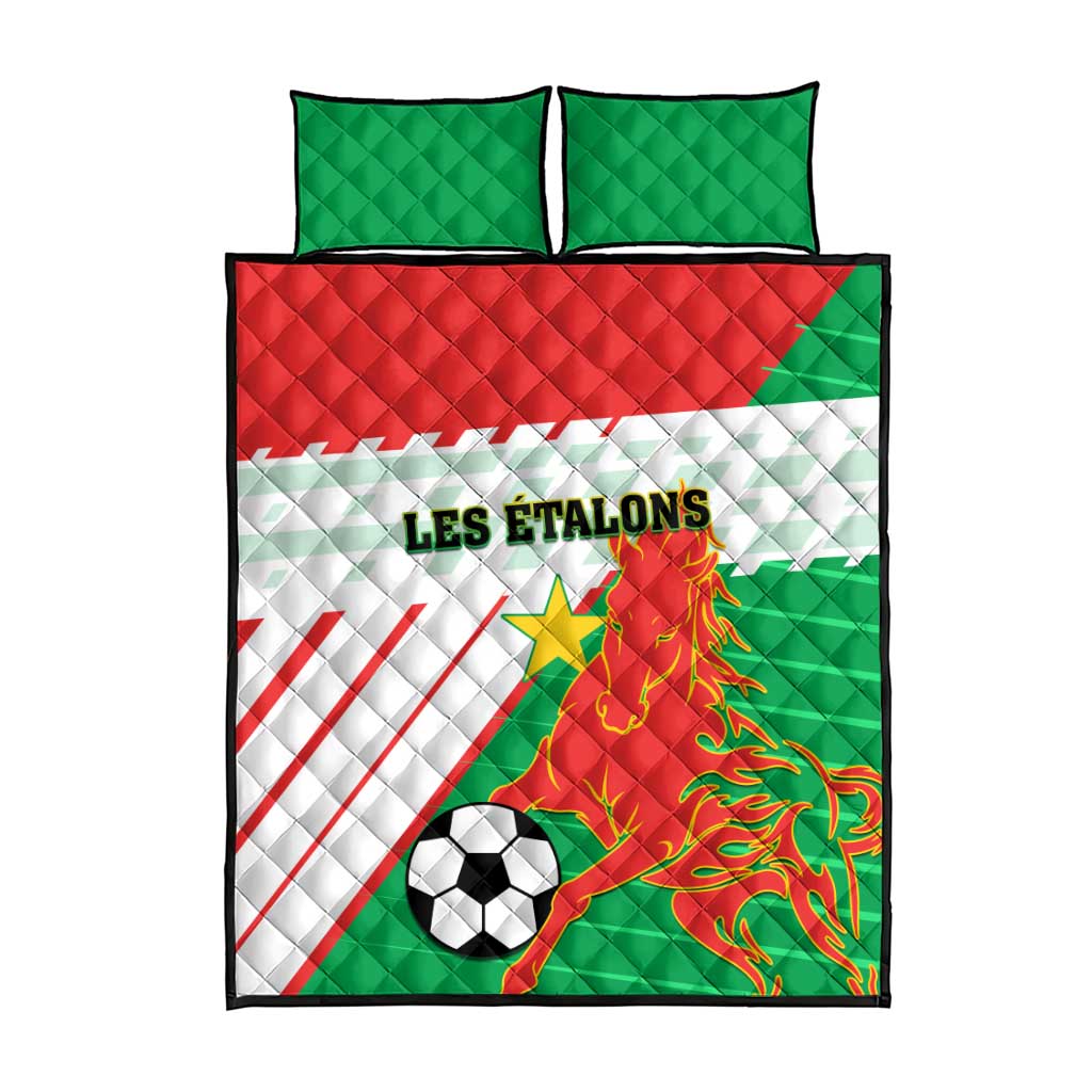 Support Les Etalons - Burkina Faso Football Quilt Bed Set LT01