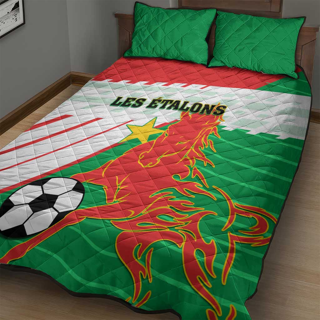 Support Les Etalons - Burkina Faso Football Quilt Bed Set LT01