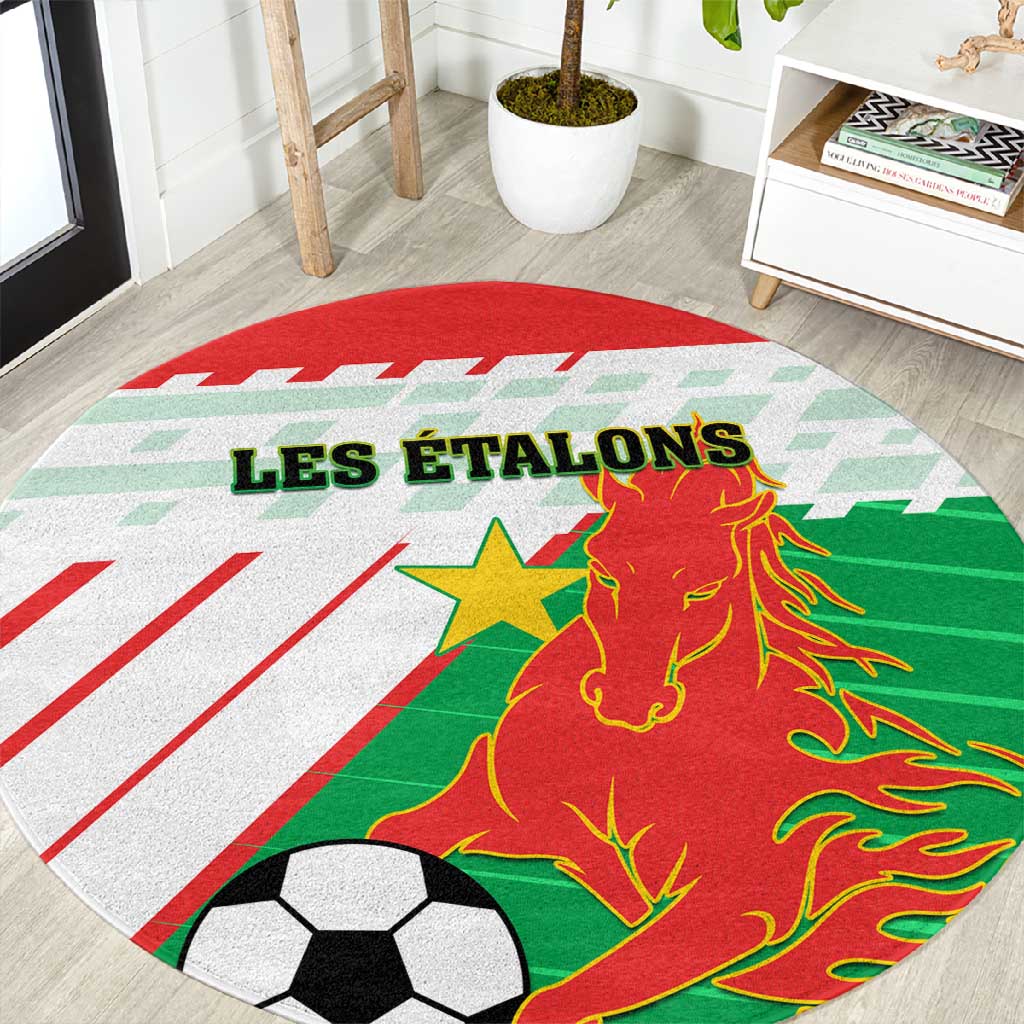 Support Les Etalons - Burkina Faso Football Round Carpet LT01