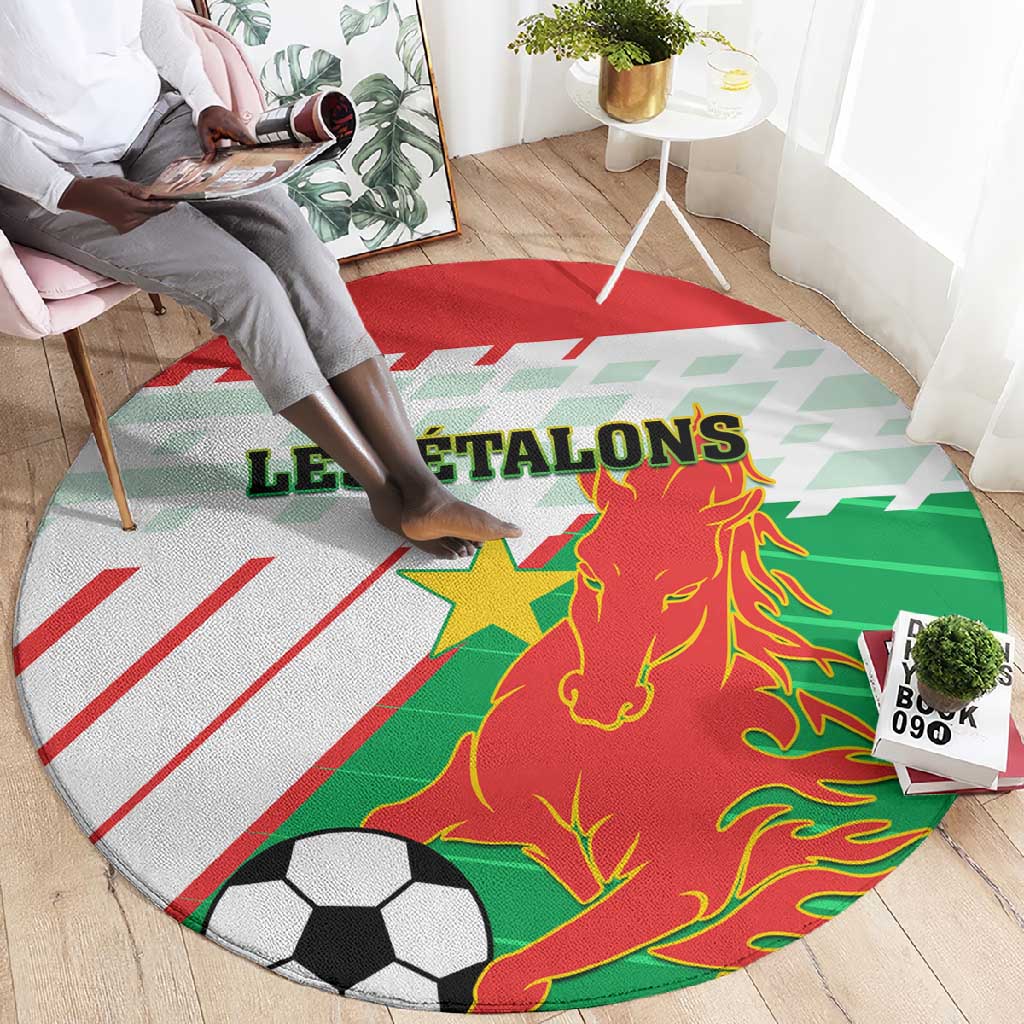 Support Les Etalons - Burkina Faso Football Round Carpet LT01