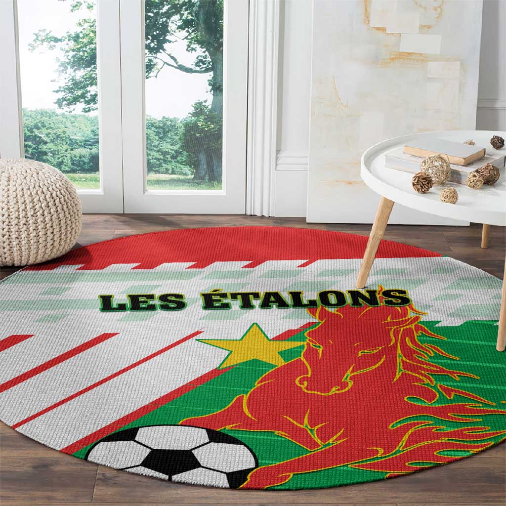 Support Les Etalons - Burkina Faso Football Round Carpet LT01