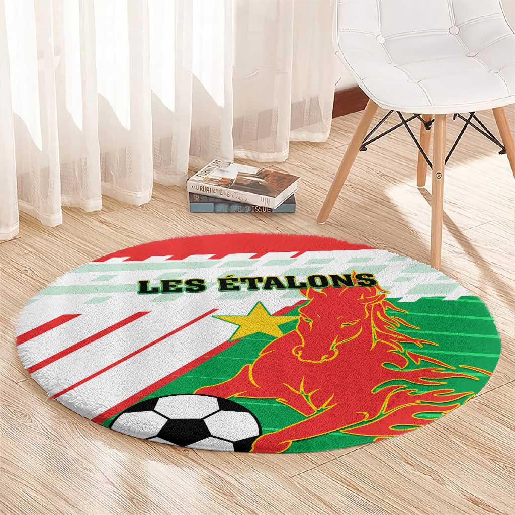 Support Les Etalons - Burkina Faso Football Round Carpet LT01