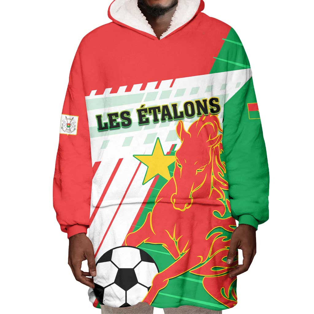 Support Les Etalons - Burkina Faso Football Wearable Blanket Hoodie LT01