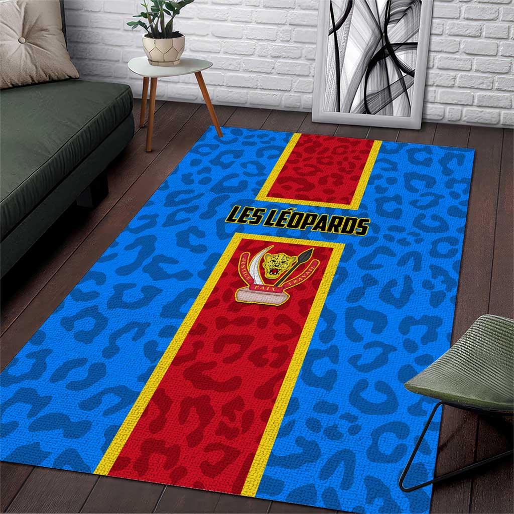 Support Les Leopards - DR Congo Football Area Rug LT01