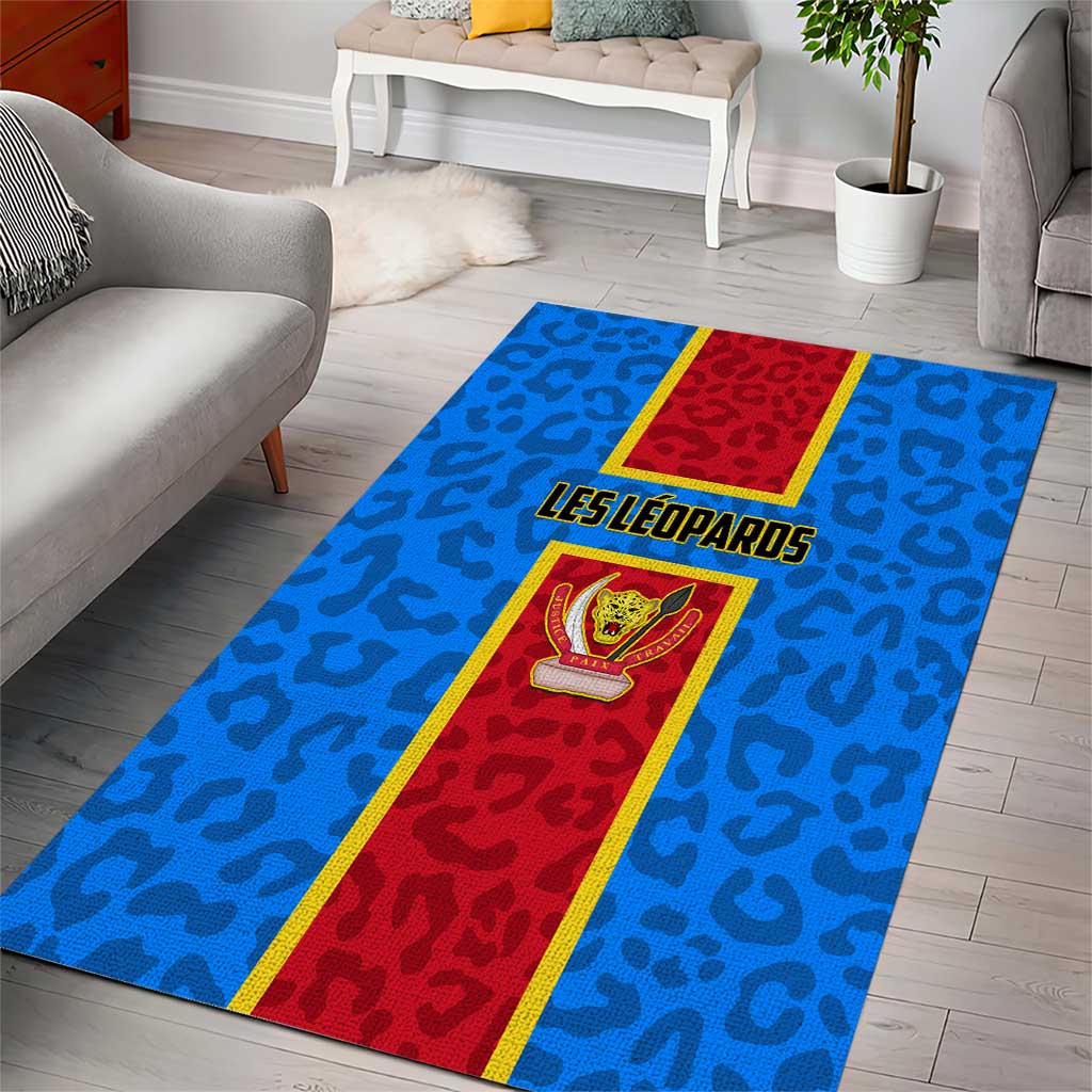 Support Les Leopards - DR Congo Football Area Rug LT01