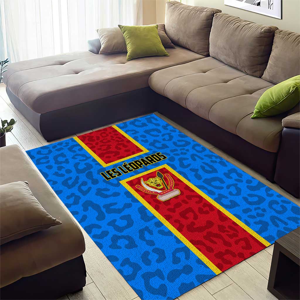 Support Les Leopards - DR Congo Football Area Rug LT01