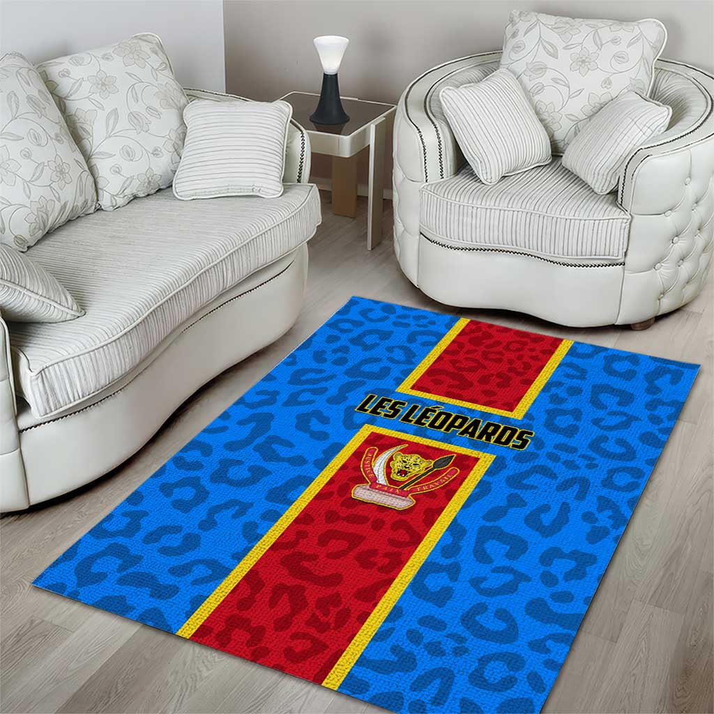 Support Les Leopards - DR Congo Football Area Rug LT01