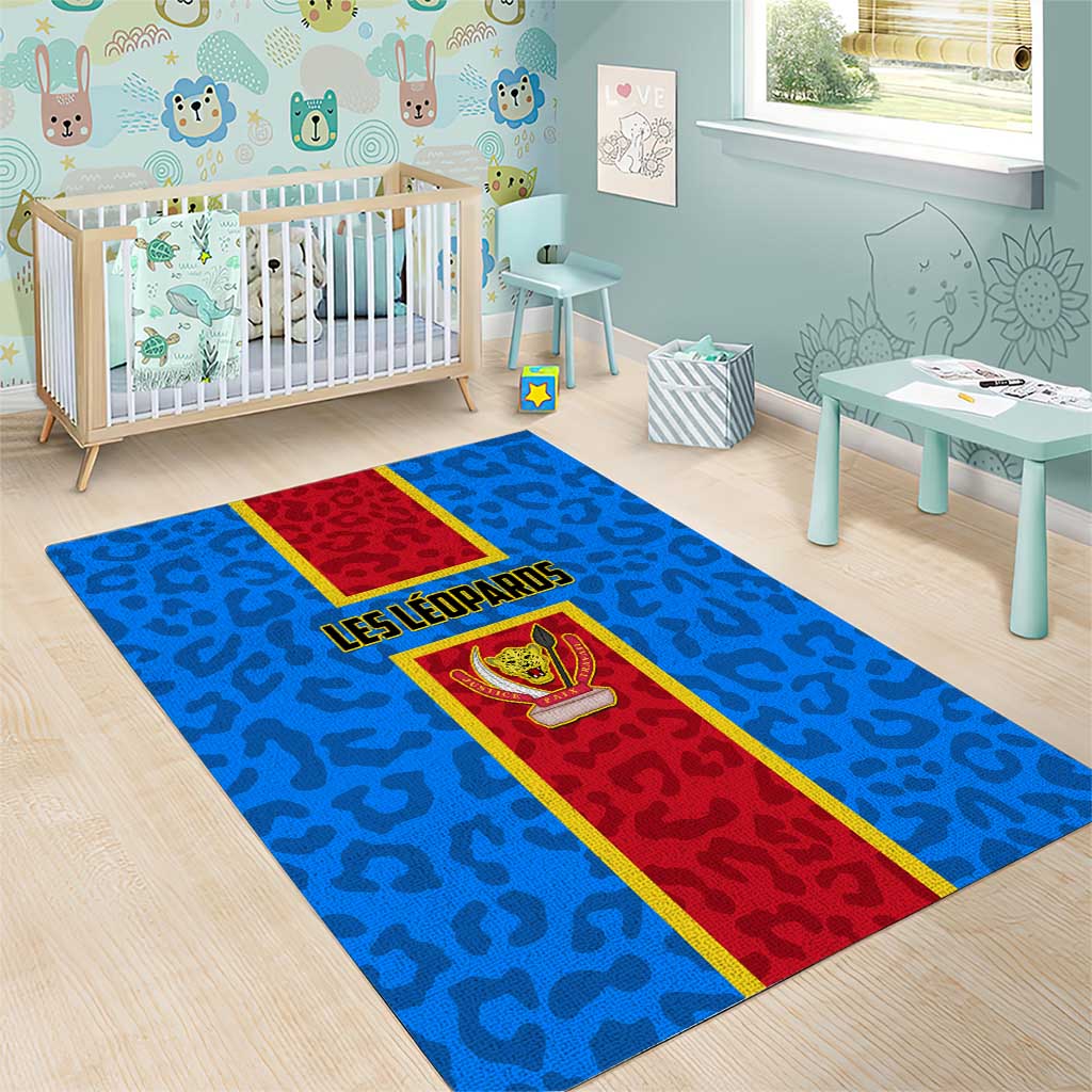 Support Les Leopards - DR Congo Football Area Rug LT01