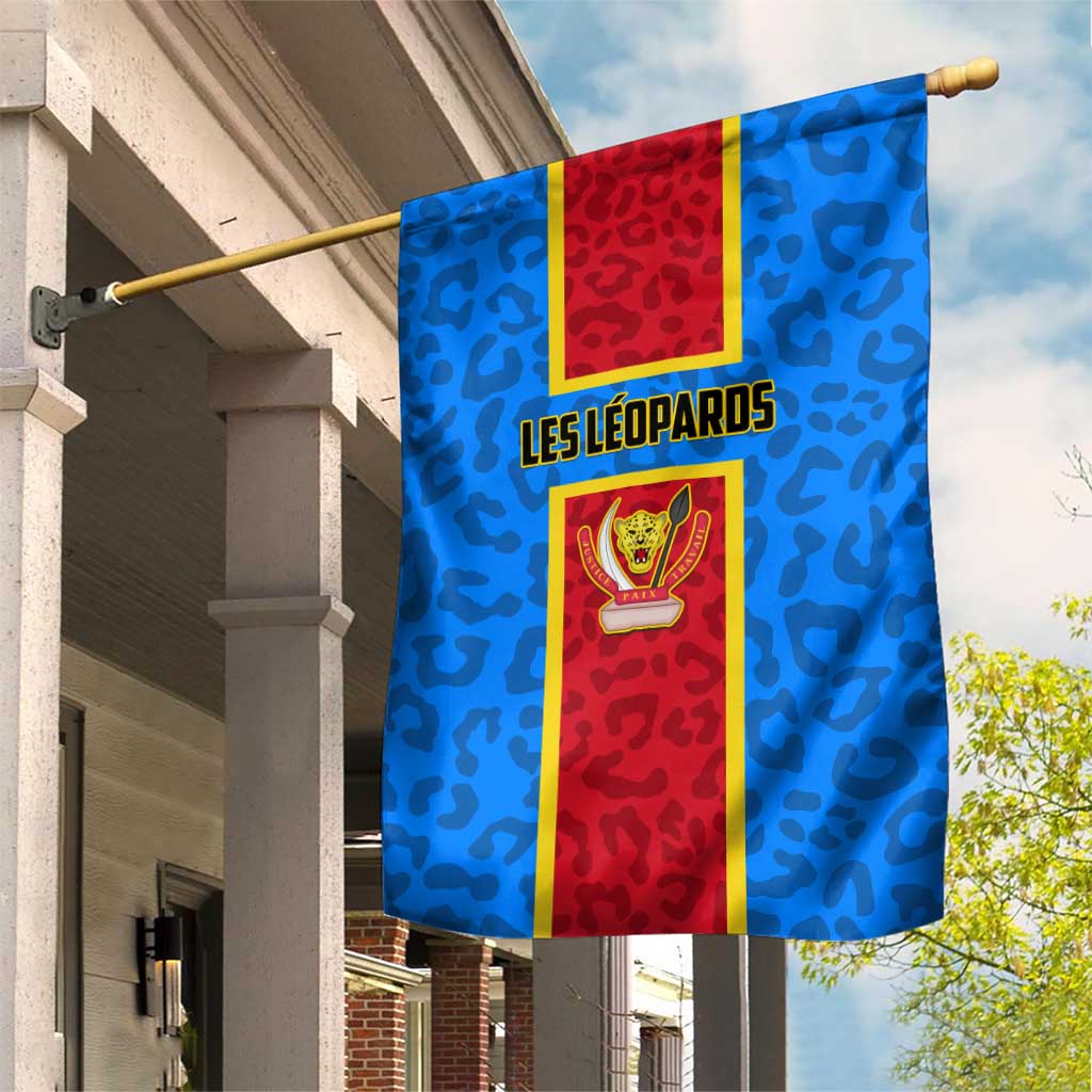 Support Les Leopards - DR Congo Football Garden Flag LT01
