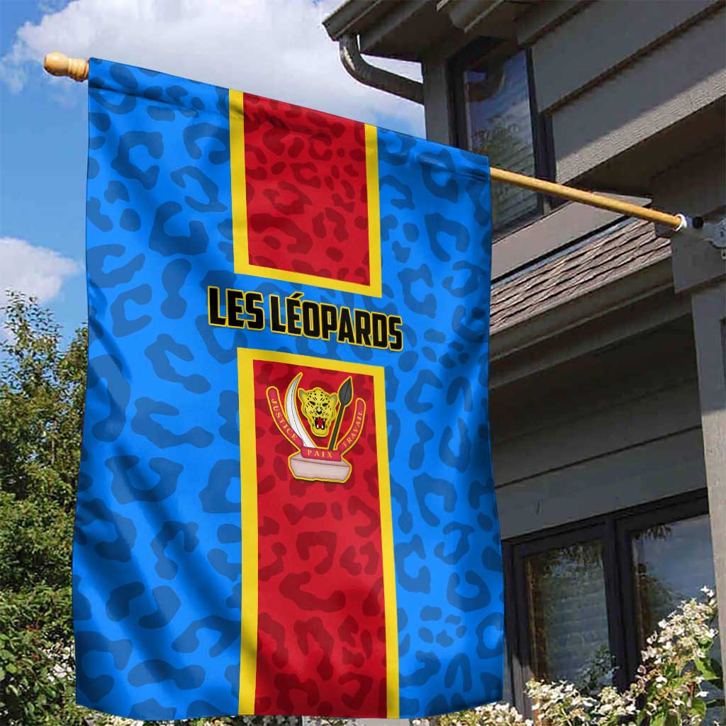 Support Les Leopards - DR Congo Football Garden Flag LT01