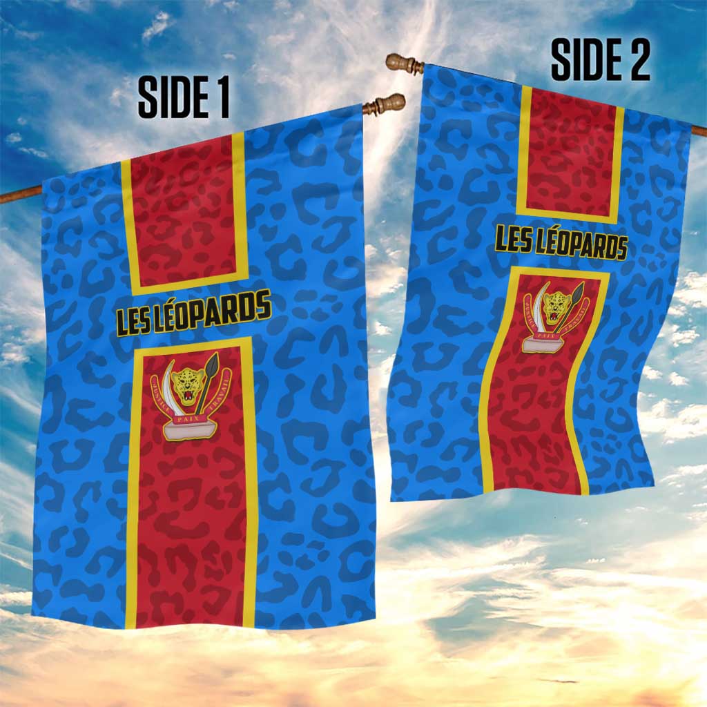 Support Les Leopards - DR Congo Football Garden Flag LT01