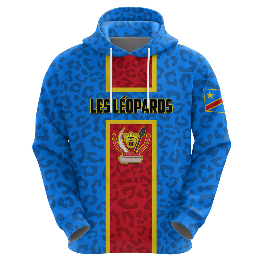 DR Congo Football Hoodie Go Les Leopards LT01